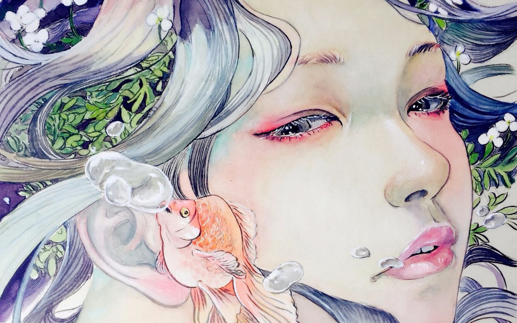 【工笔】【上色过程】miho hirano系列 --《氤氲》上色部分