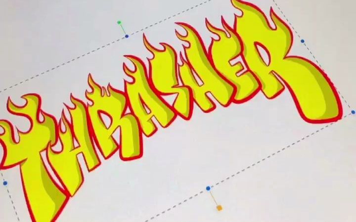 【涂鸦】Thrasher的涂鸦字体设计哔哩哔哩bilibili