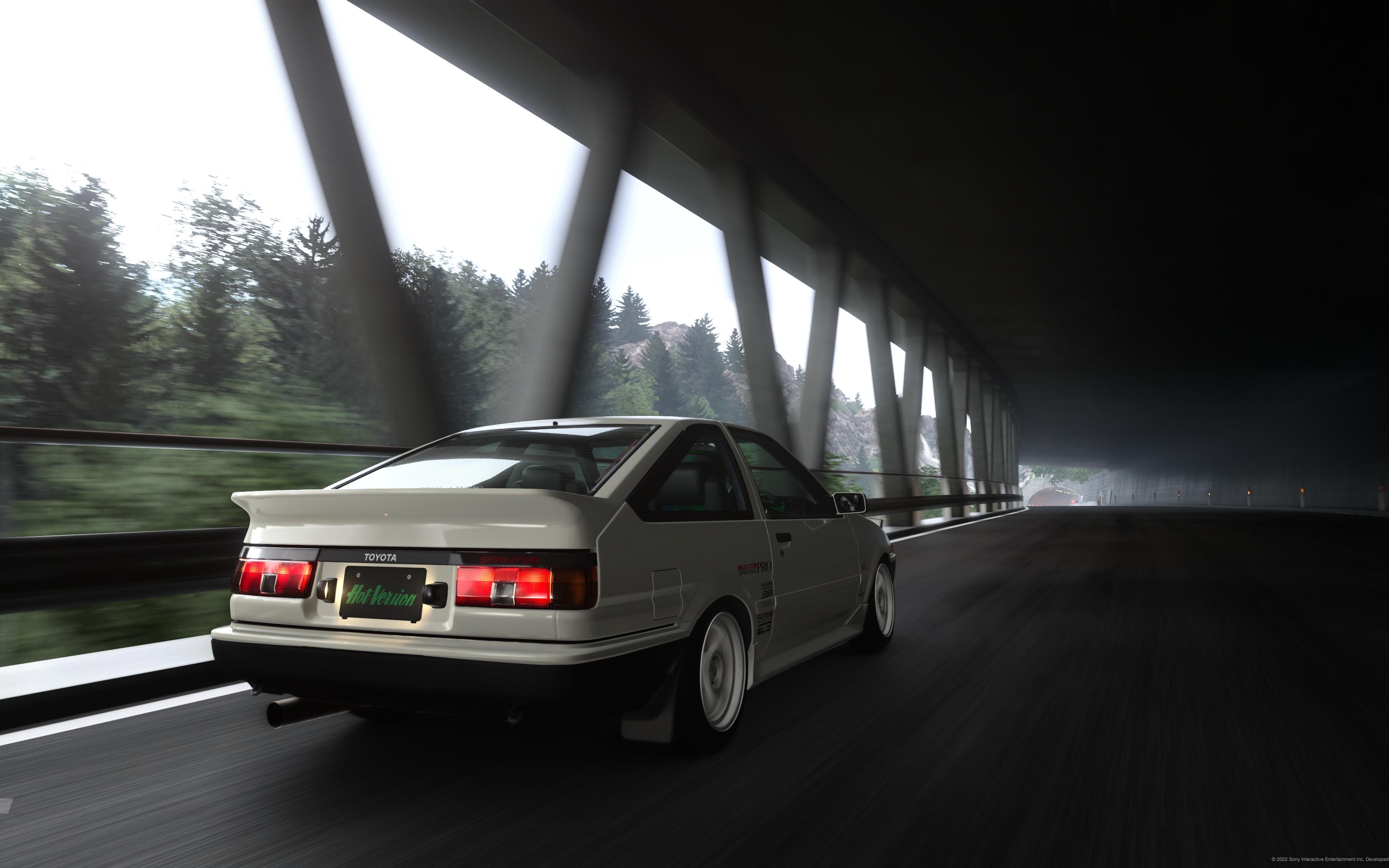 gt赛车7 假土屋圭市 ae86 深邃森林 漂移