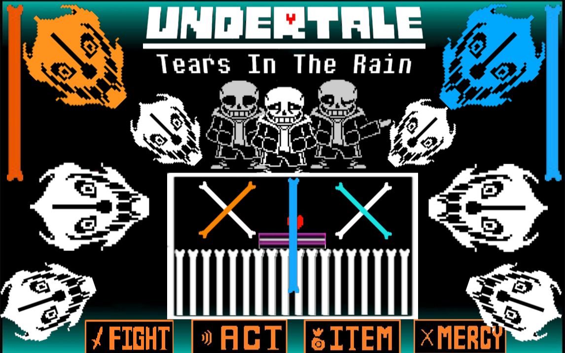 【neutal sans】scarm做的雨中泪sans无药通关!_传说之下