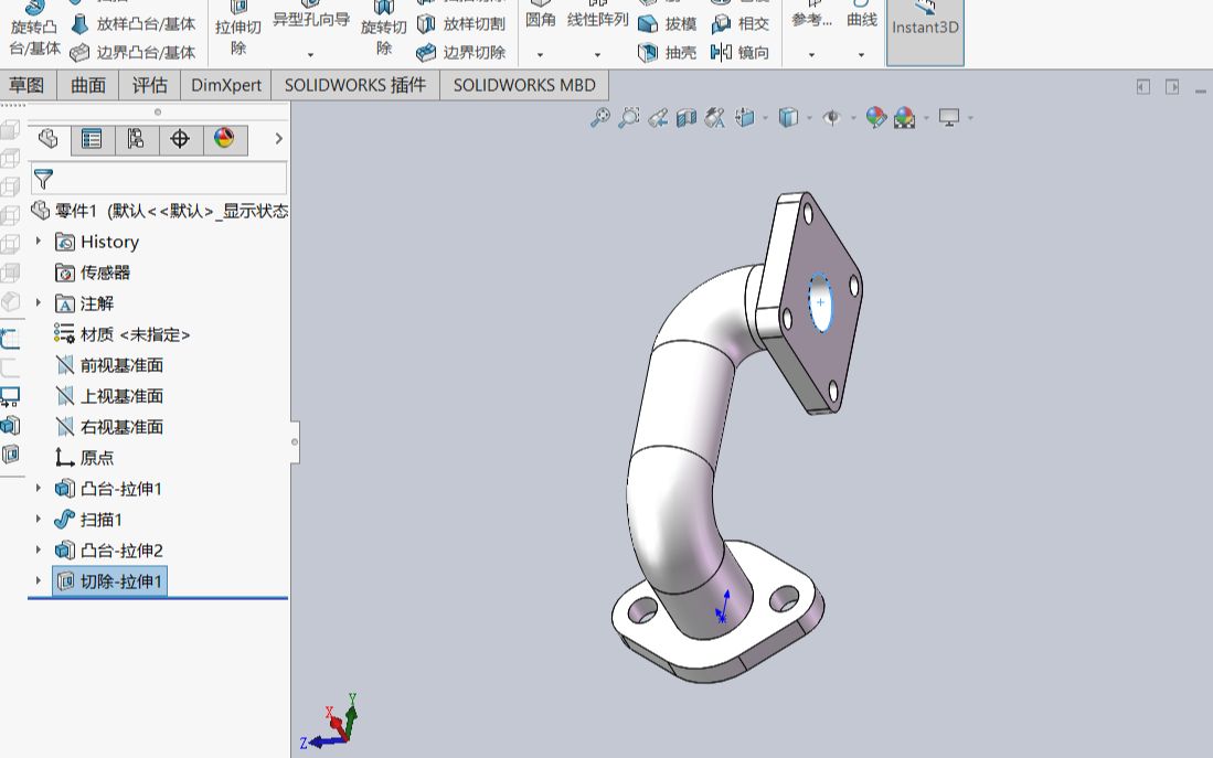 solidworks弯管建模