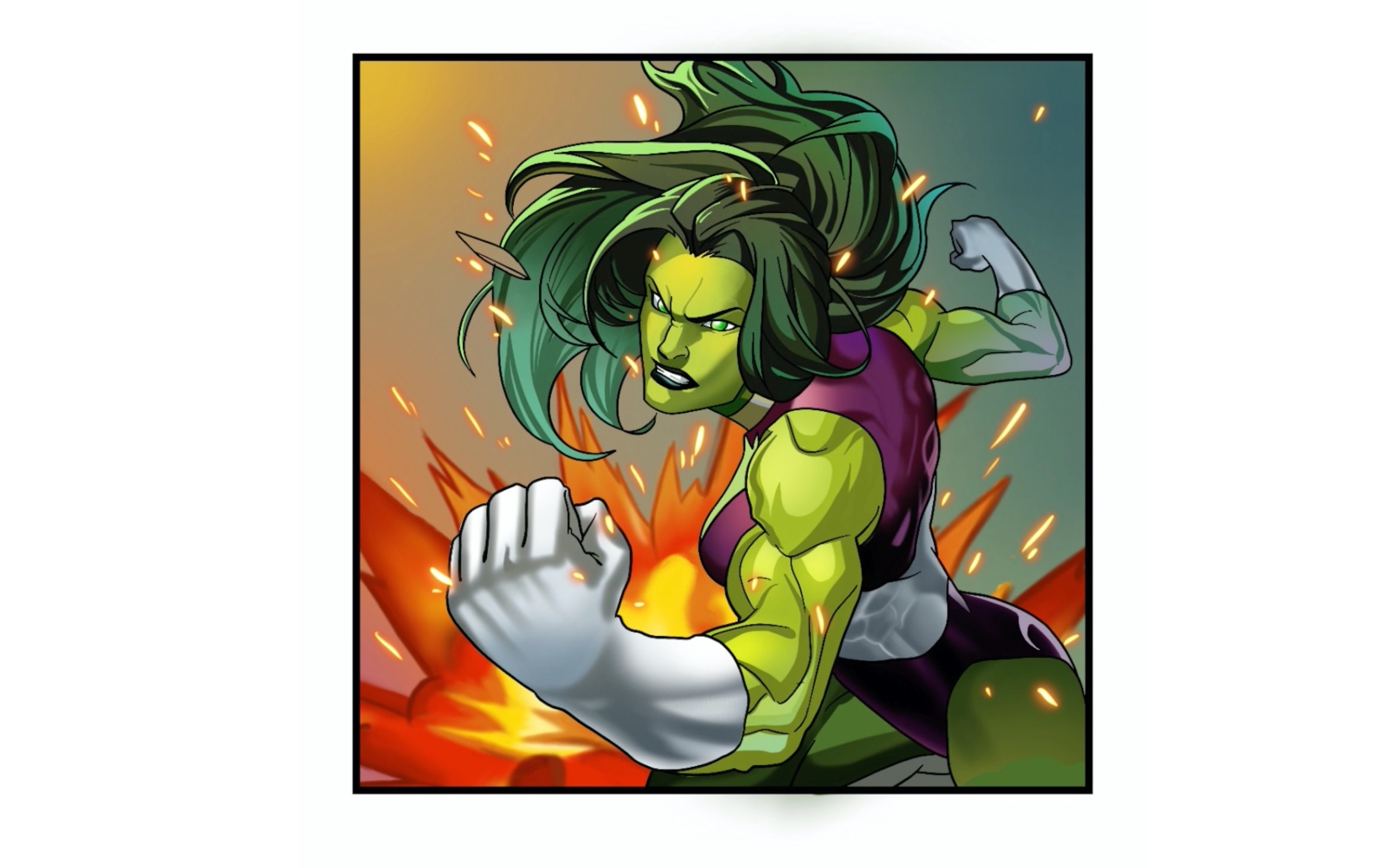 爸爸画的女绿巨人vs我画的女绿巨人