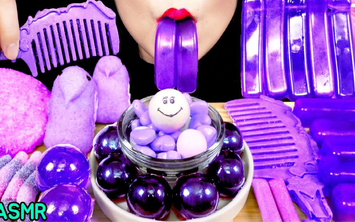 nevaeh ☆ 紫色甜点(小鸡棉花糖,果冻球,心形糖,糖衣巧克力球,果冻