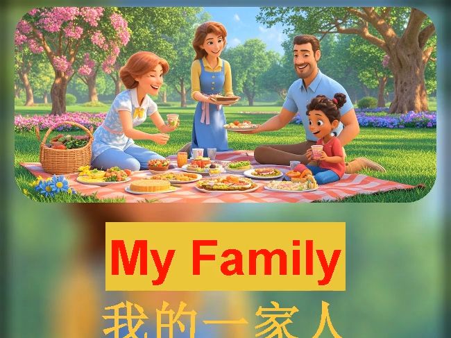 【英语短文跟读】我的一家人My Family哔哩哔哩bilibili