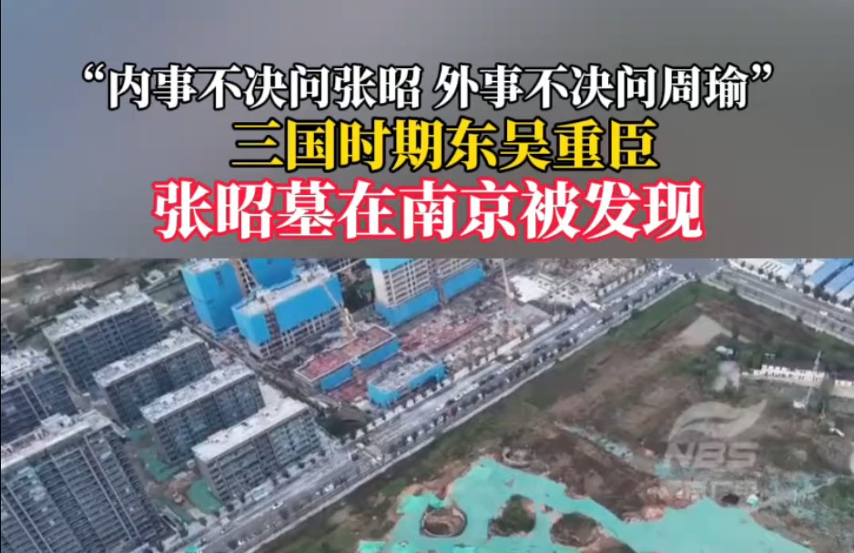 三国时期东吴重臣张昭,他的墓在南京市秦淮区南部新城被发现!目前南京相关部门已对该区域进行了保护措施哔哩哔哩bilibili