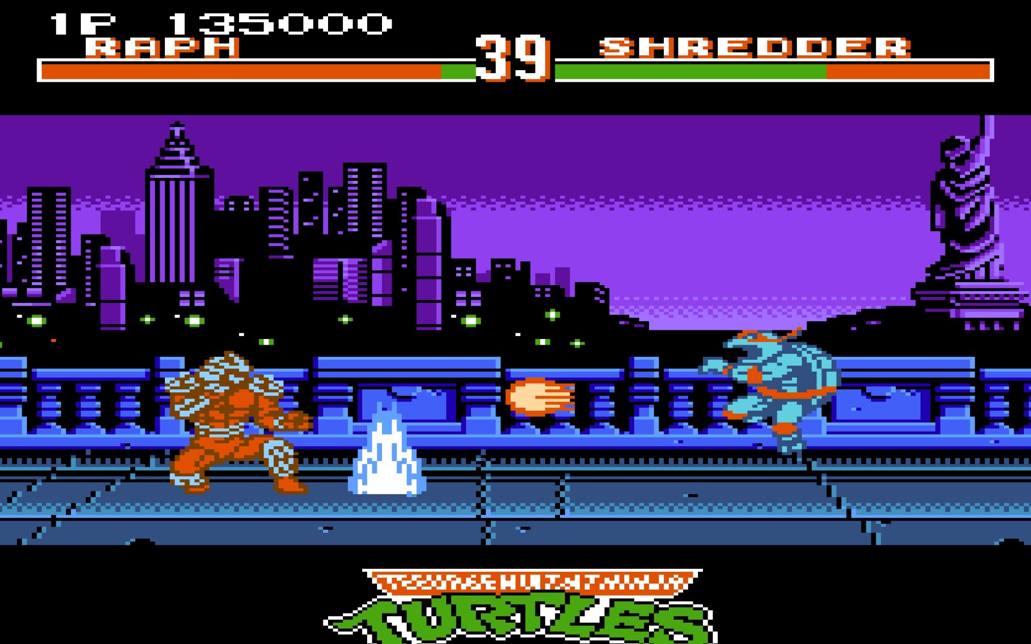 fc游戏激龟快打忍者神龟格斗一命通关