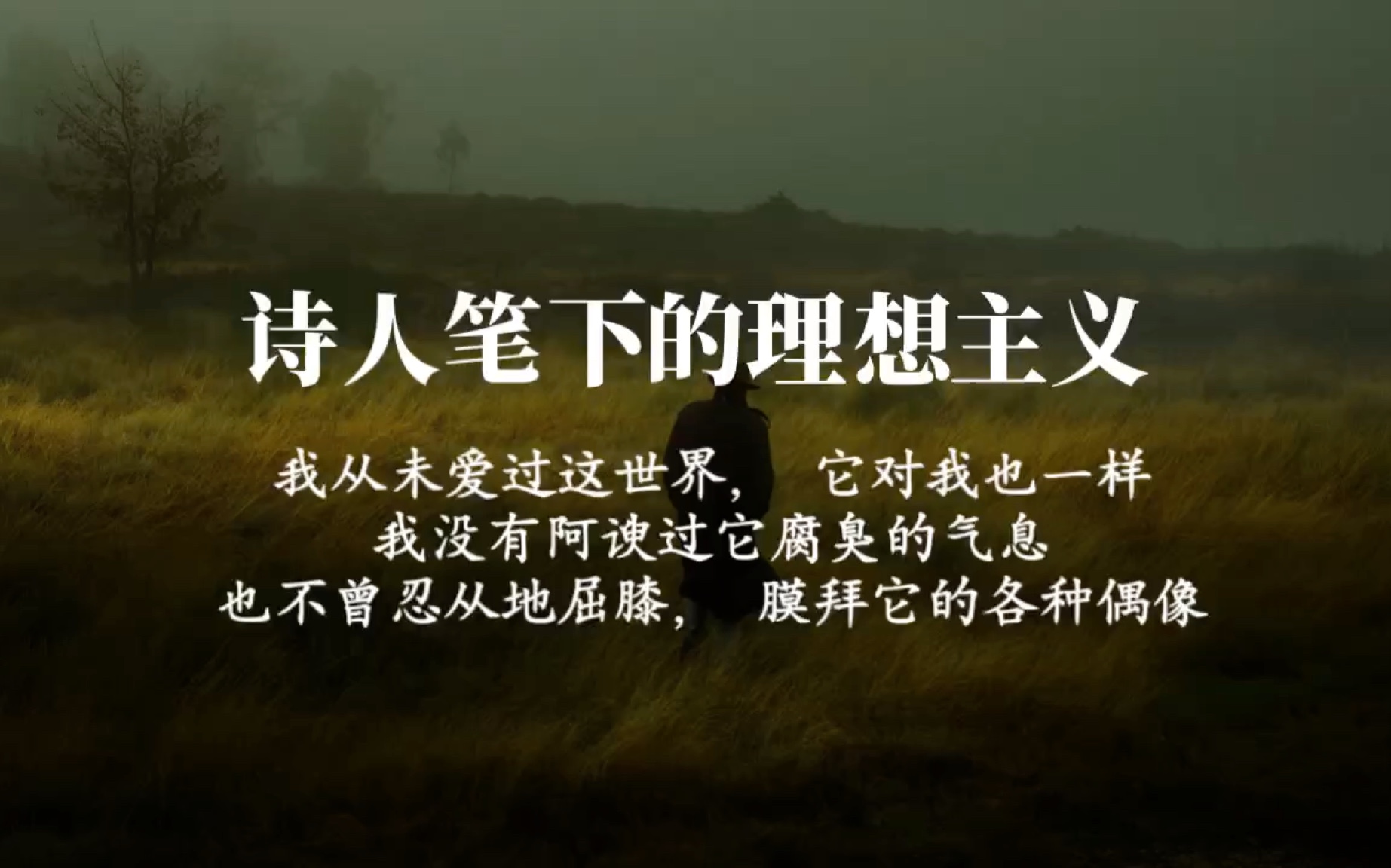 “我从未爱过这世界,它对我也一样;我没有阿谀过它腐臭的气息,也不曾忍从地屈膝,膜拜它的各种偶像 ”|拜伦笔下的理想主义哔哩哔哩bilibili