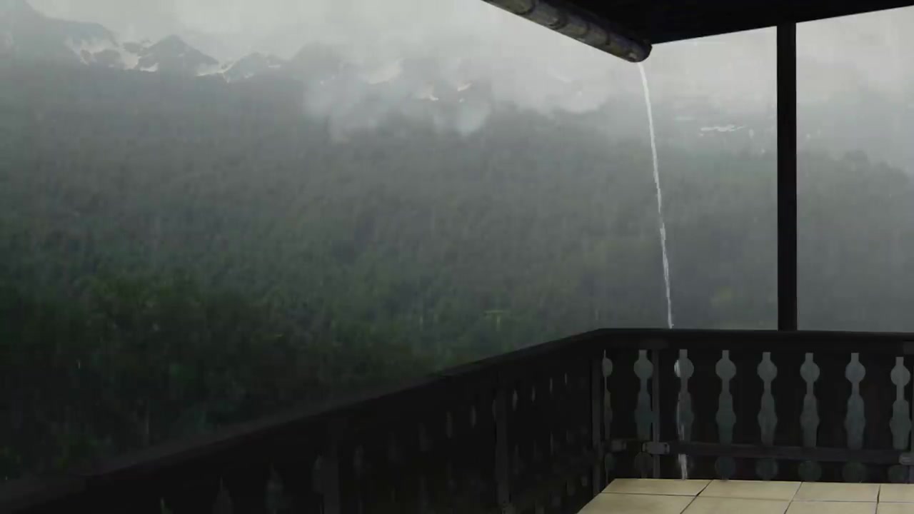 [图]Rain From The Balcony - Thunderstorm Sounds for Relax, Sleep - Thunder & Rain Am