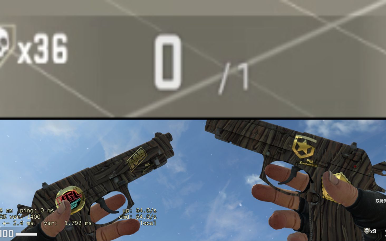 (CS:GO)如果双枪只剩一发子弹,会如何装弹???_电子竞技热门视频