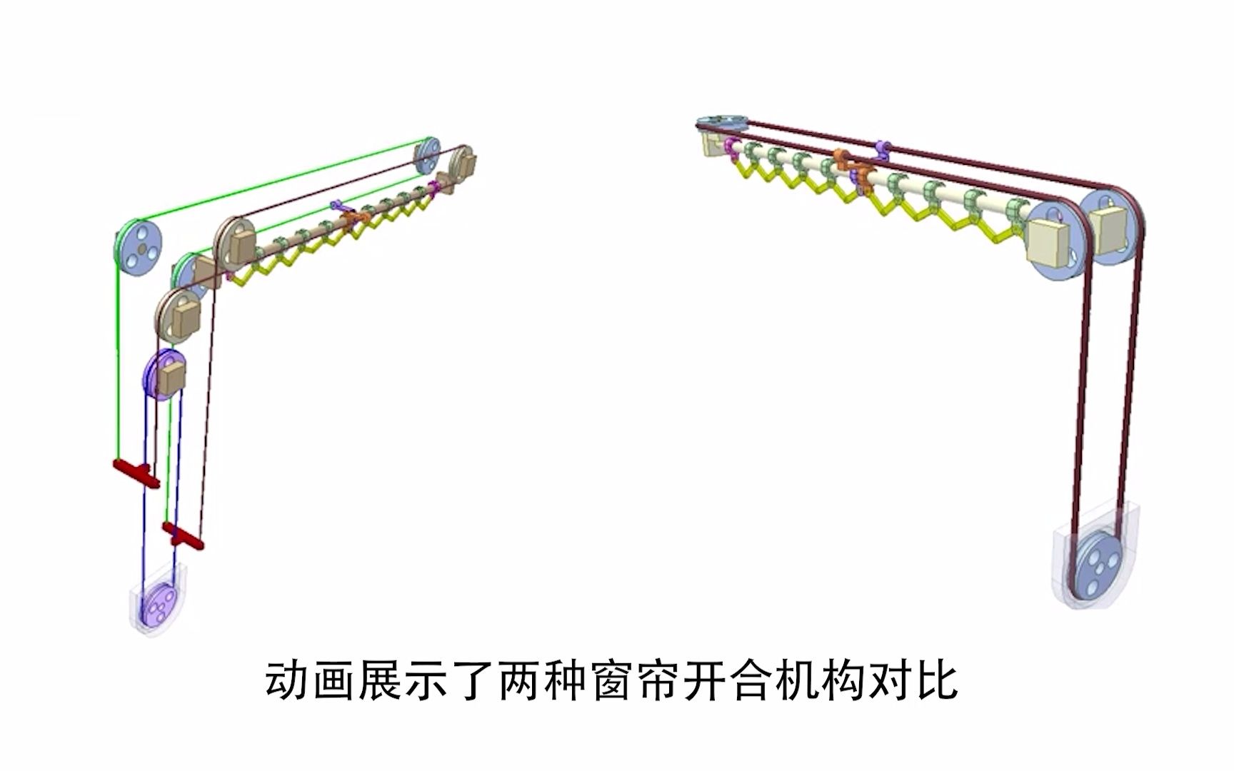 两种窗帘开合机构的对比,一起看看他们的不同吧!哔哩哔哩bilibili