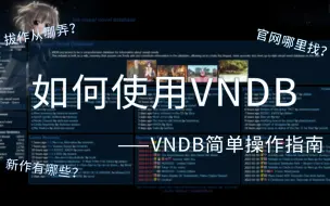 Download Video: [教程]或许是世界上最全面的galgame信息站——VNDB简单操作指南