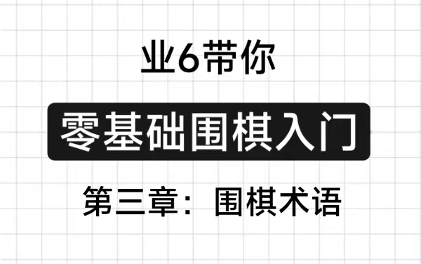 零基础围棋入门第三章:围棋术语教学