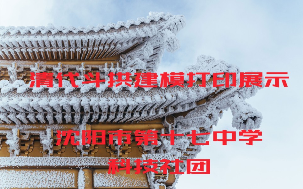 清代斗拱建模打印展示沈阳市第十七中学科技社团作品哔哩哔哩bilibili