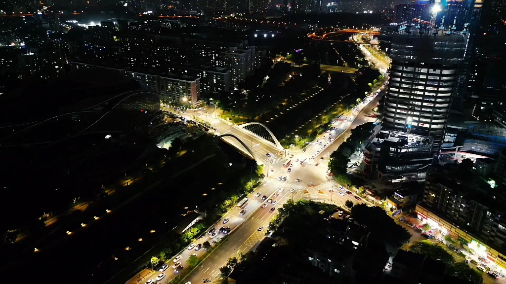 无人机航拍西丽桥