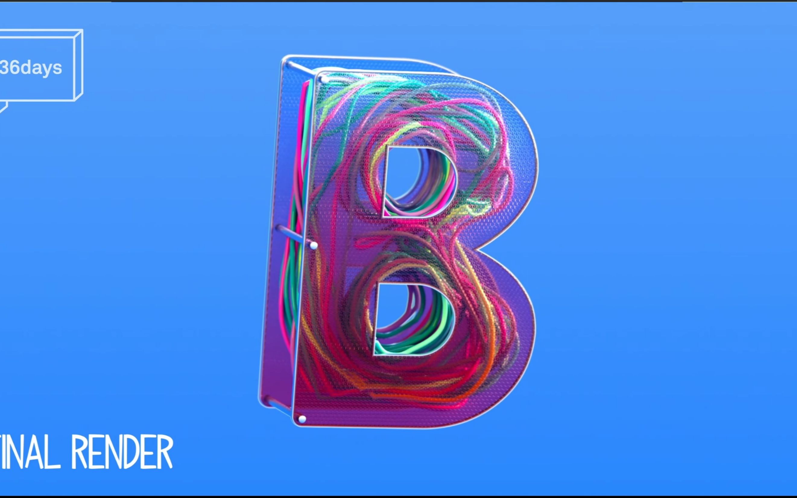 【c4d】中字解析|制作字母b动效教程|36 days of type 2023