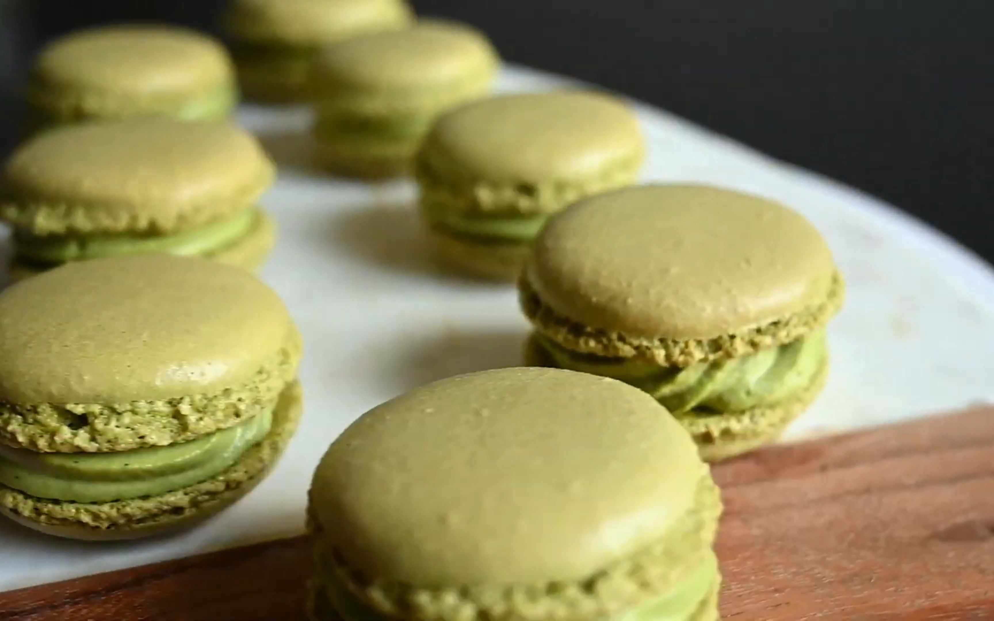 西餐系列第十八集:抹茶马卡龙