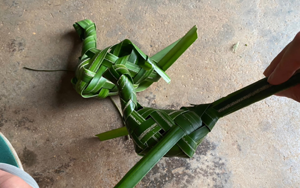 海南人用野菠萝叶包的粽子,笠