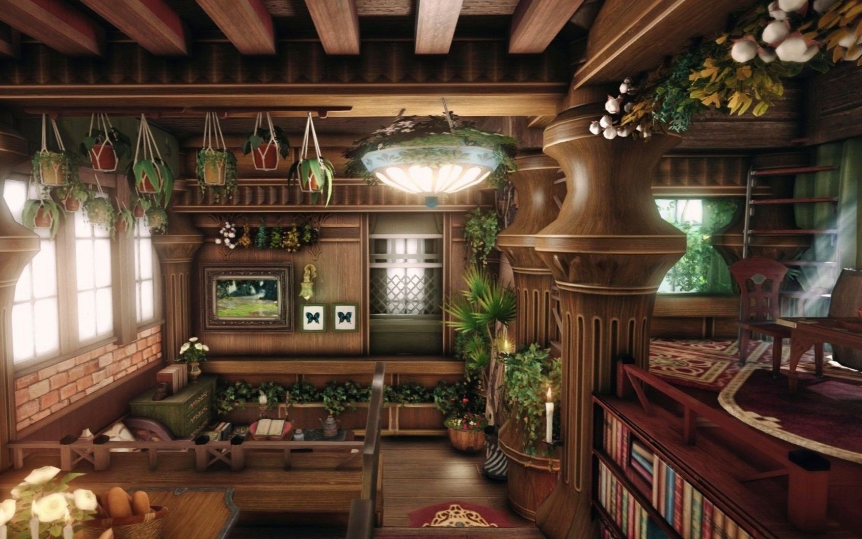 【ff14装修】森系田园小木屋 s房