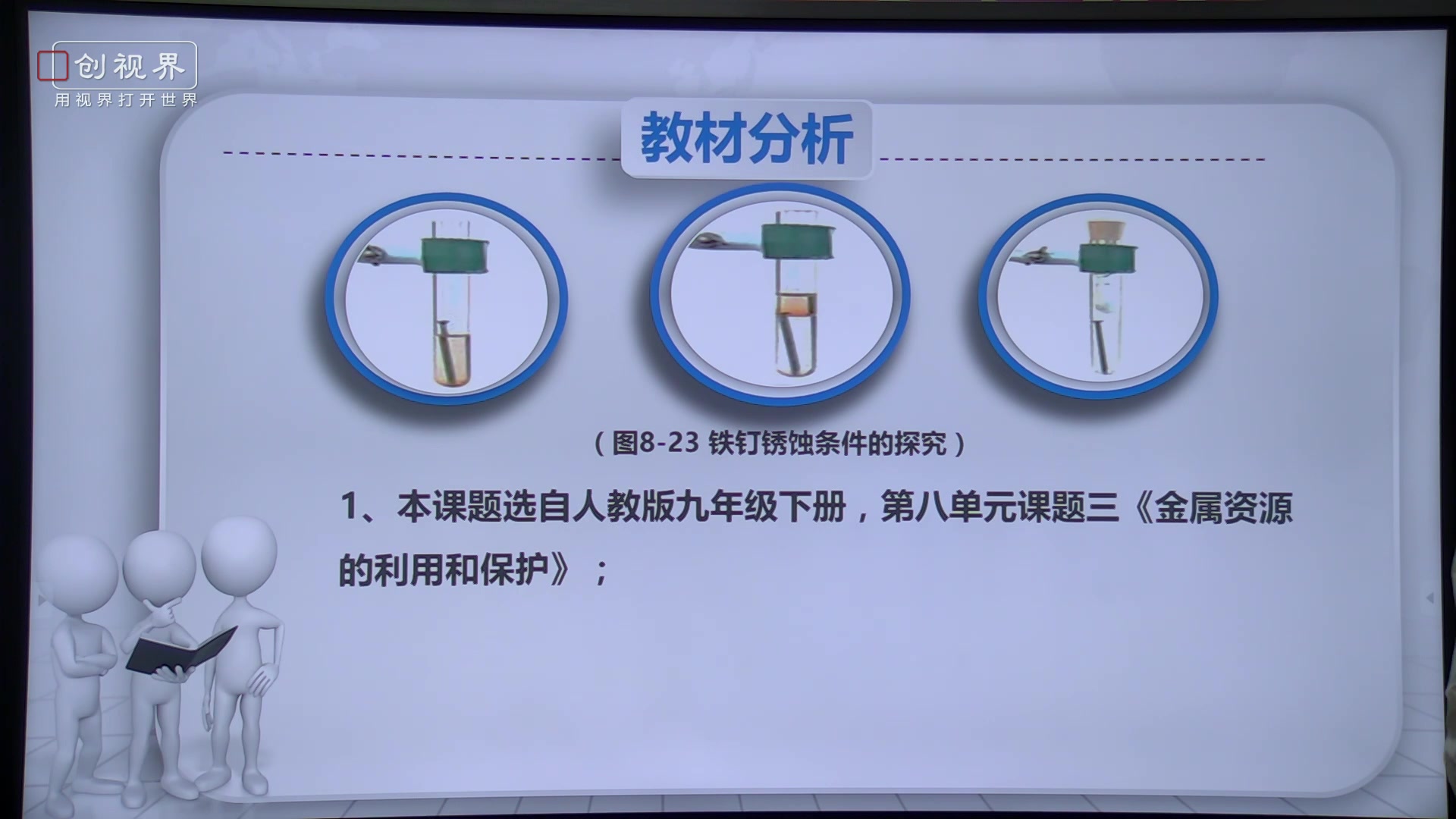 初中化学人教版探究铁制品锈蚀的条件长沙市湘一芙蓉中学陈桑尼