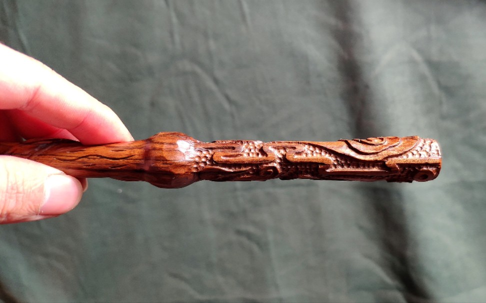 祥云朵朵仙气飘飘】杖芯凤凰羽毛,木料非洲檀香,一款中国风魔杖,雕刻