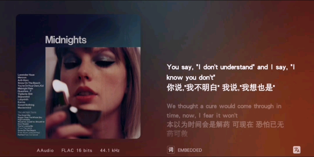 [图]【CD音质/中英字幕】You're Losing Me (From The Vault)-Taylor Swift