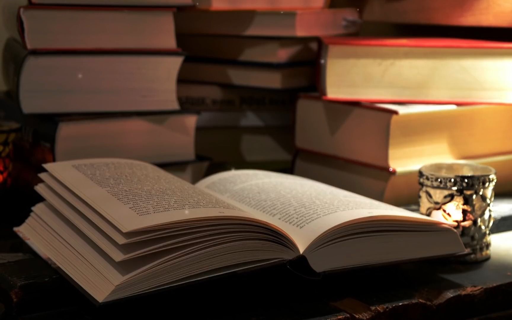 【asmr壁炉学习氛围】秉烛夜读 | 壁炉噼啪声,翻书,写字声