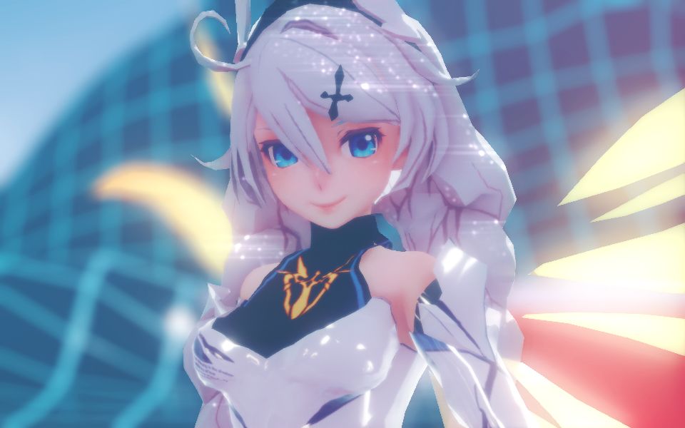 崩坏3mmd升级重置版光翼展开白骑士99月光dna琪亚娜