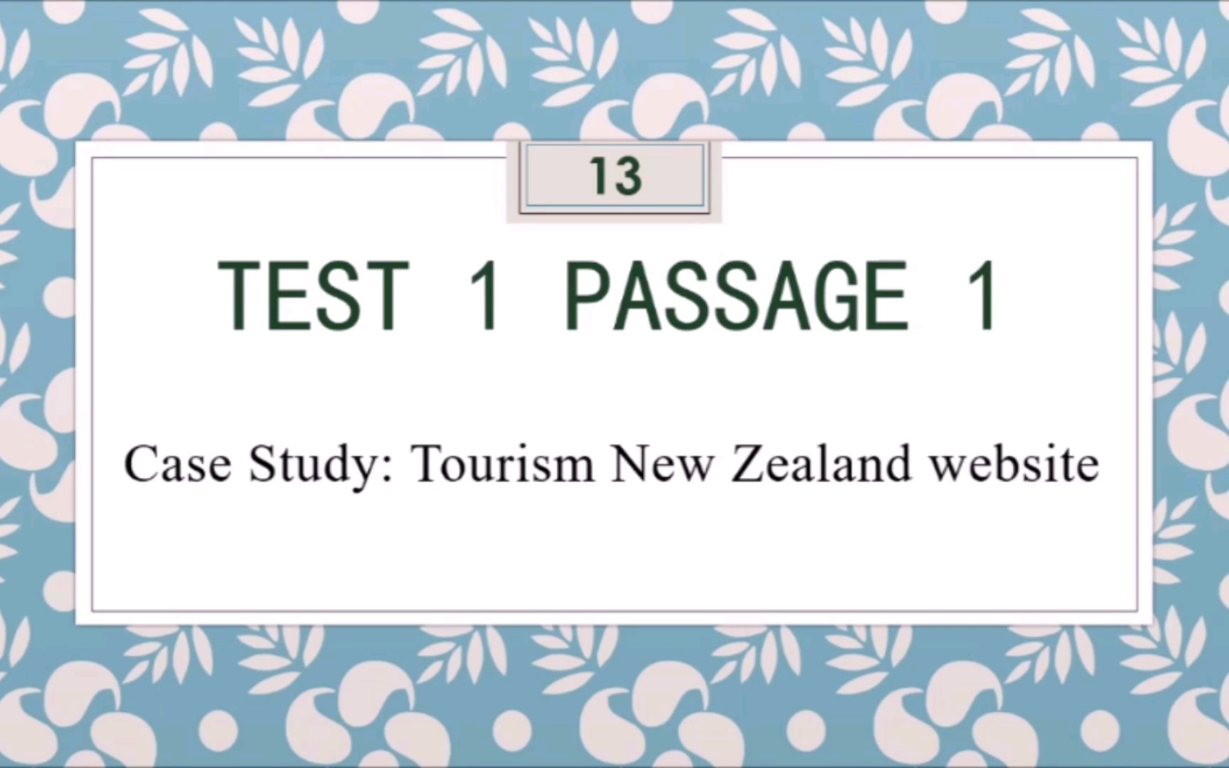 雅思阅读超难词汇 Case study : Tourism New Zealand website哔哩哔哩bilibili