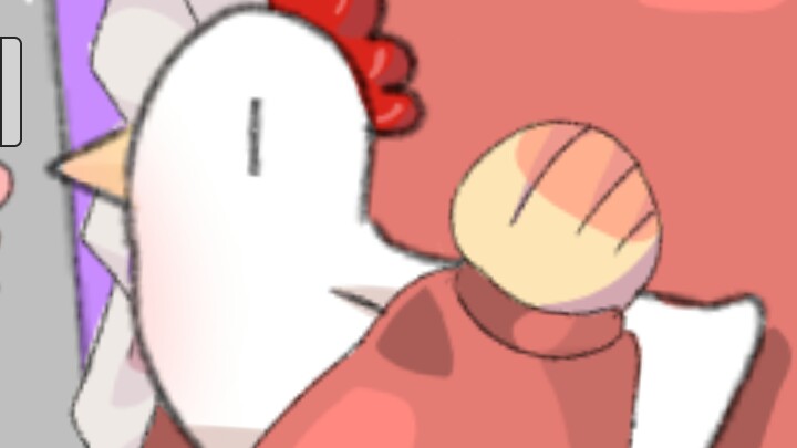 指绘用心画母鸡用脚画warmabushi