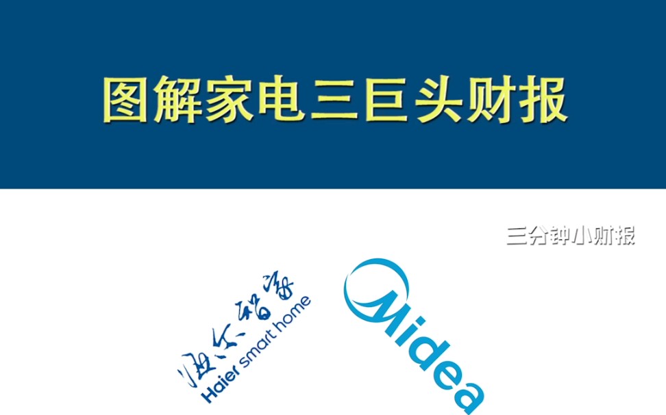 家电三巨头2020年三季度财报对比解读特别版一.哔哩哔哩bilibili