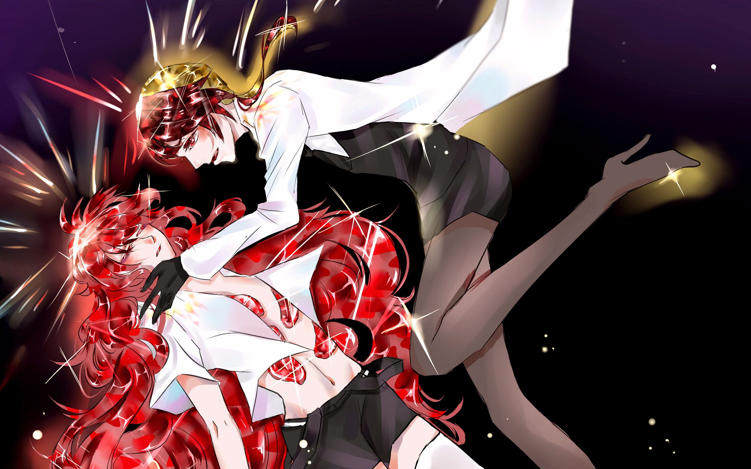 【宝石之国】画一对帕露!帕帕拉恰的头毛敢不敢再长一点