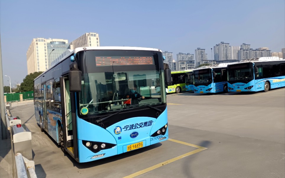 宁波公交集团三公司517路公交国际会展中心站开往公交姚江站全程5倍速