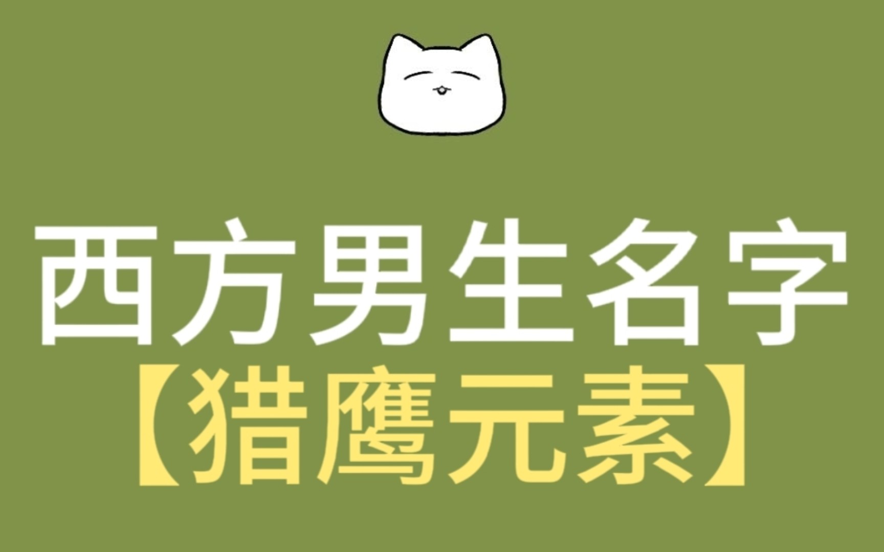 【小说素材】西方男生名字猎鹰元素哔哩哔哩bilibili