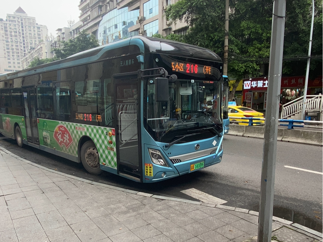 (pov 01)重庆公交216路区间车 五小区-鹅公岩南桥头 全程原声原速前方