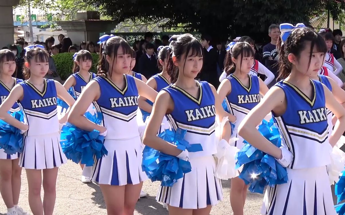 日本高中运动会花魁道中仪式啦啦队与应援团齐上阵
