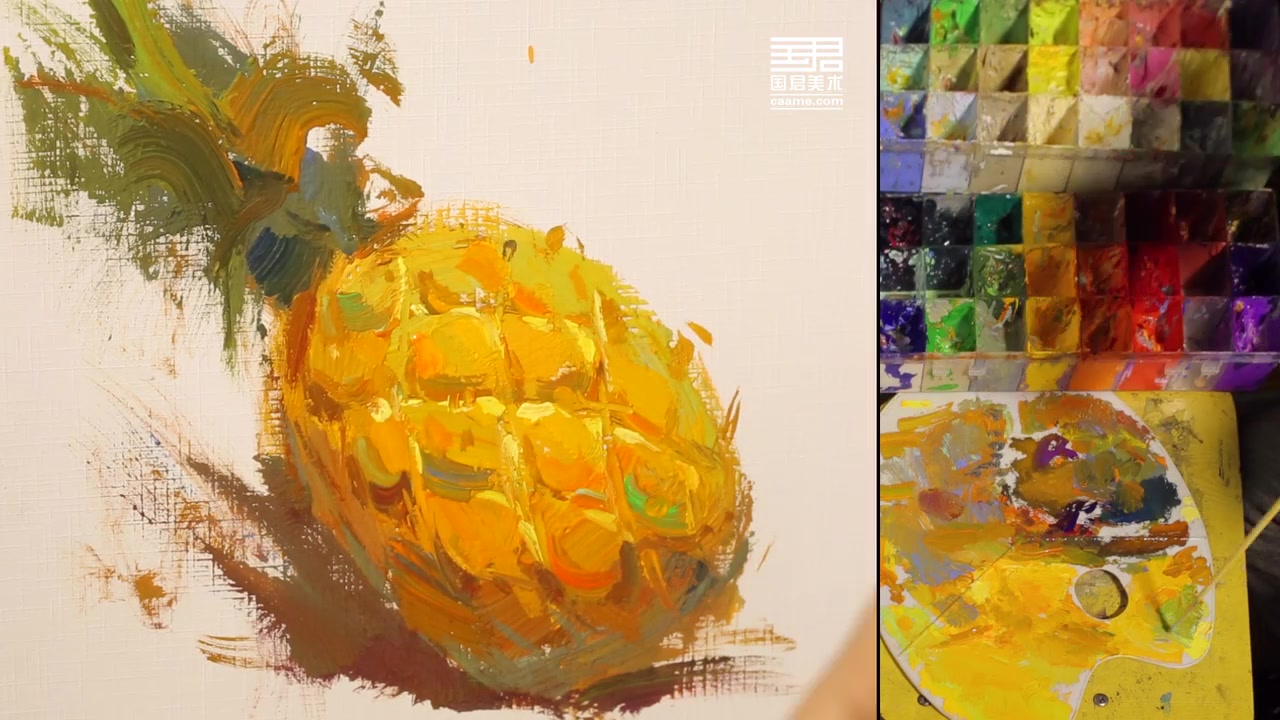 【色彩】曾星色彩单体讲解-菠萝教学示范,干货!_哔哩哔哩_bilibili