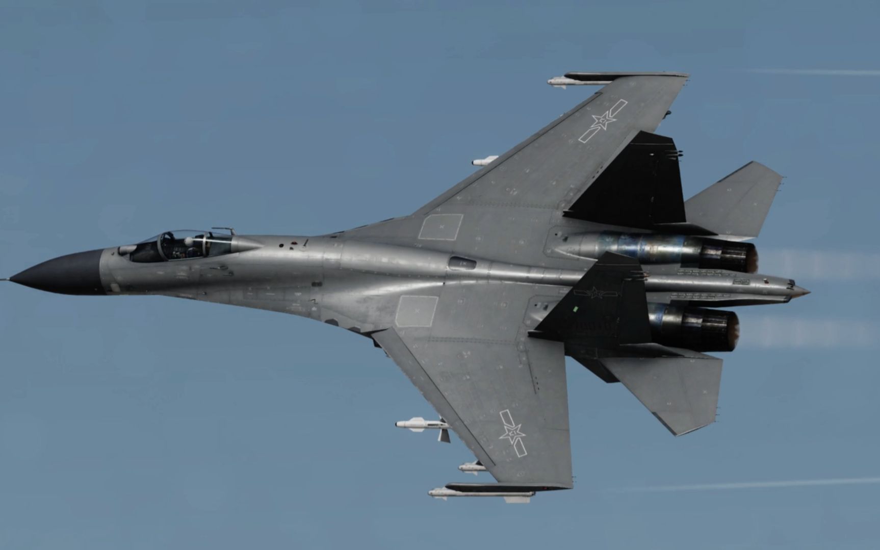 歼11换上低可视度涂装简直帅呆了