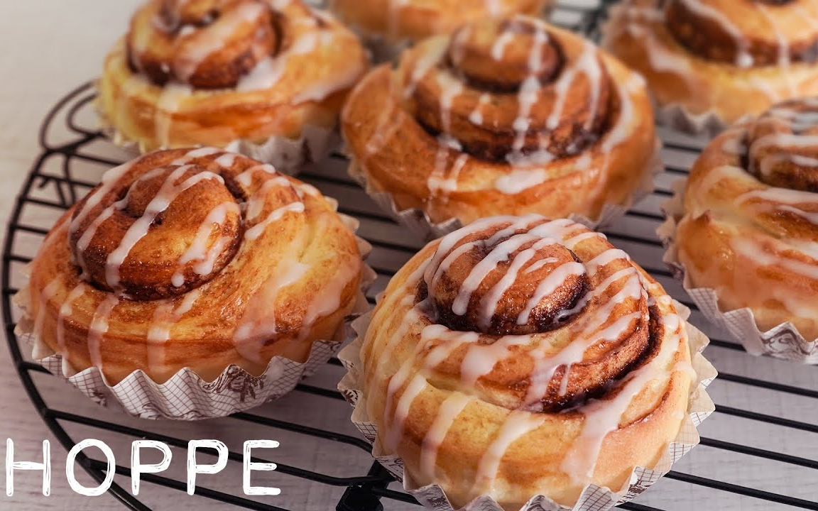 【HOPPE】肉桂卷~|Cinnamon Rolls Recipe哔哩哔哩bilibili