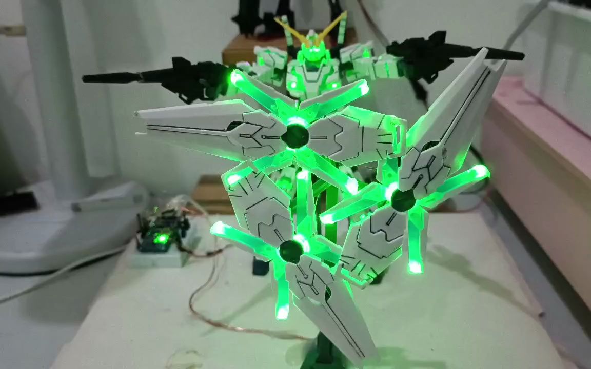 hg独角兽加灯之三盾防御模式自制灯效