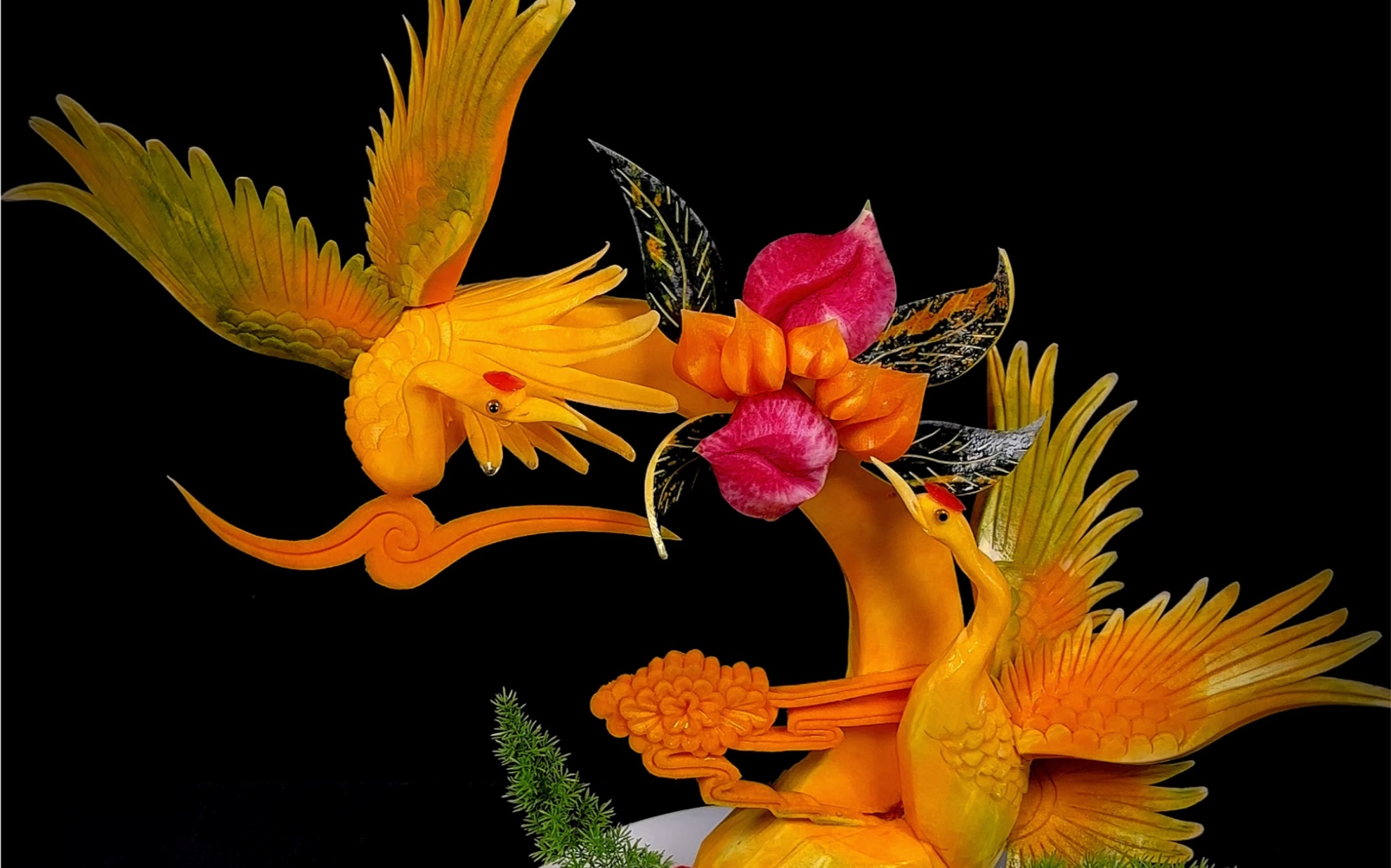 南瓜做成吃不起的样子#用心做菜 #果蔬雕刻 #快要失传的手艺 #高手在