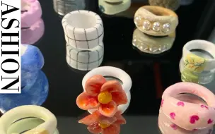 Tải video: DIY 超轻粘土戒指 💍