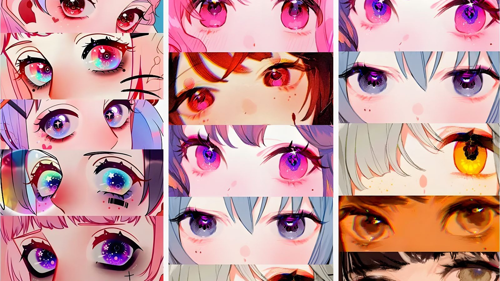 史上超全各种颜色颜色画法,汇集所有二次元眼睛的绘画教程,插画/厚涂