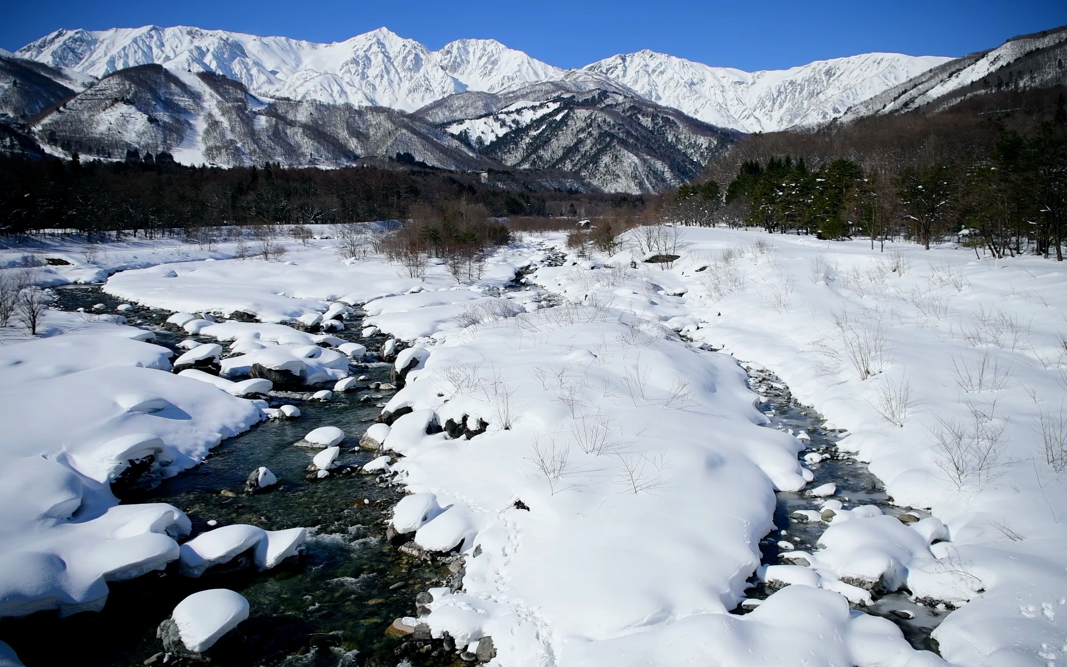 [图]【4K】白雪覆盖的白马村。“要了解， 孤独是生而为人的条件。——《100个基本，松浦弥太郎的人生信条》”，很契合