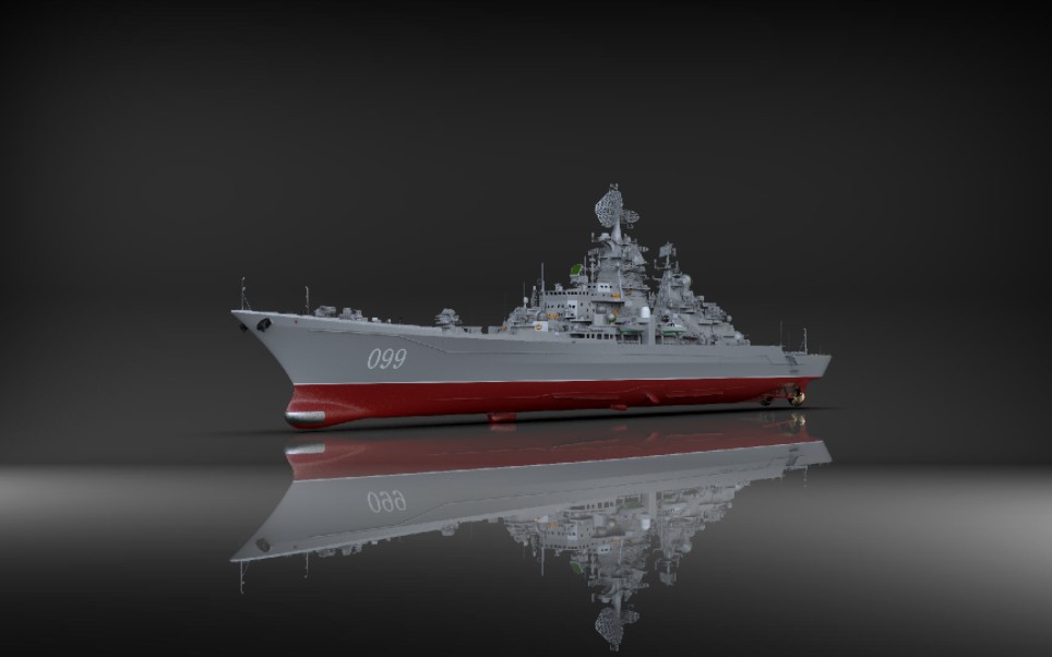 俄罗斯海军彼得大帝号核动力巡洋舰1/72比例rc模型.