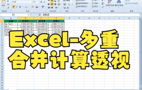 【excel表格制作】Excel高级进阶——多表汇总分析:透视表多重合并法!哔哩哔哩bilibili