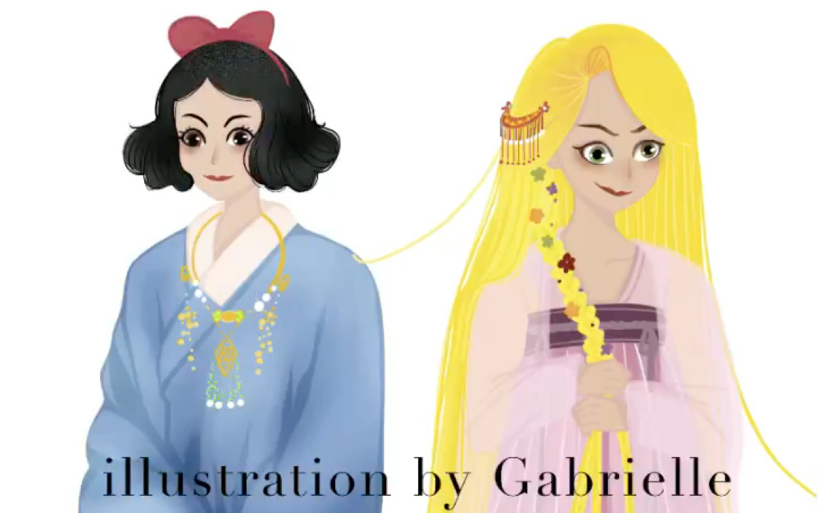 gabrielle迪士尼公主汉服系列白雪和长发