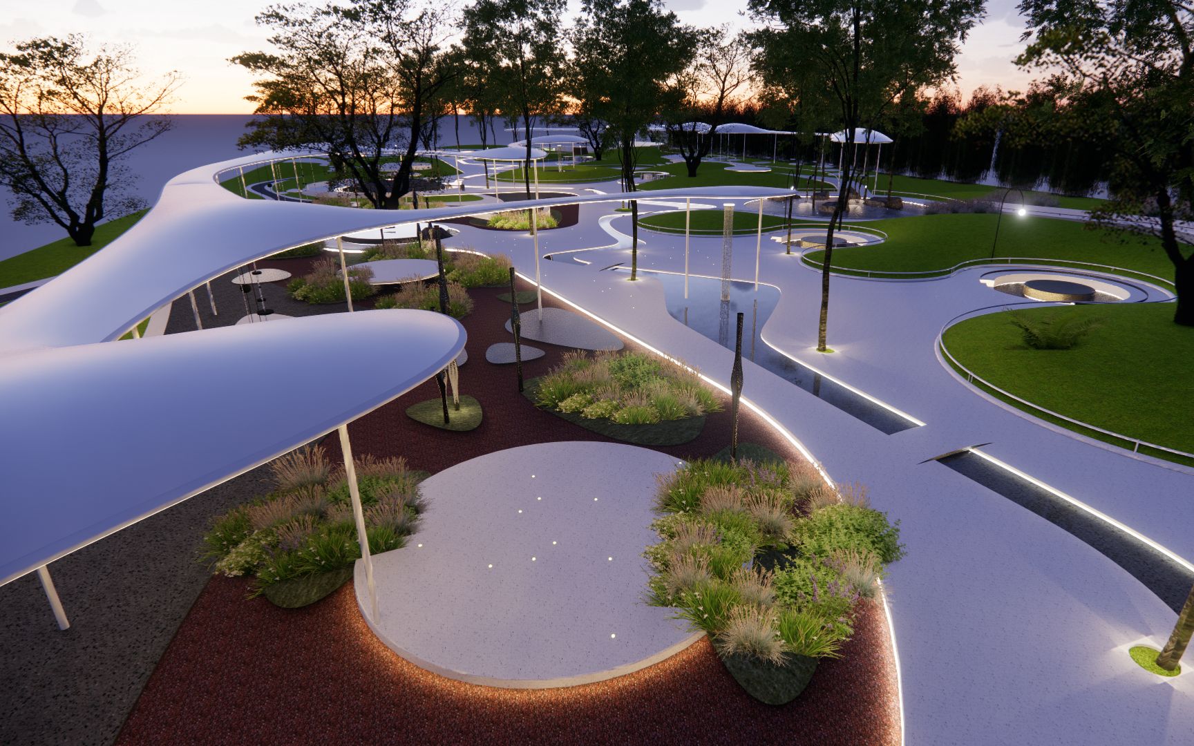 景观设计学习|预告 麓湖|浮云公园|——2023广羽最新作品 未完下指