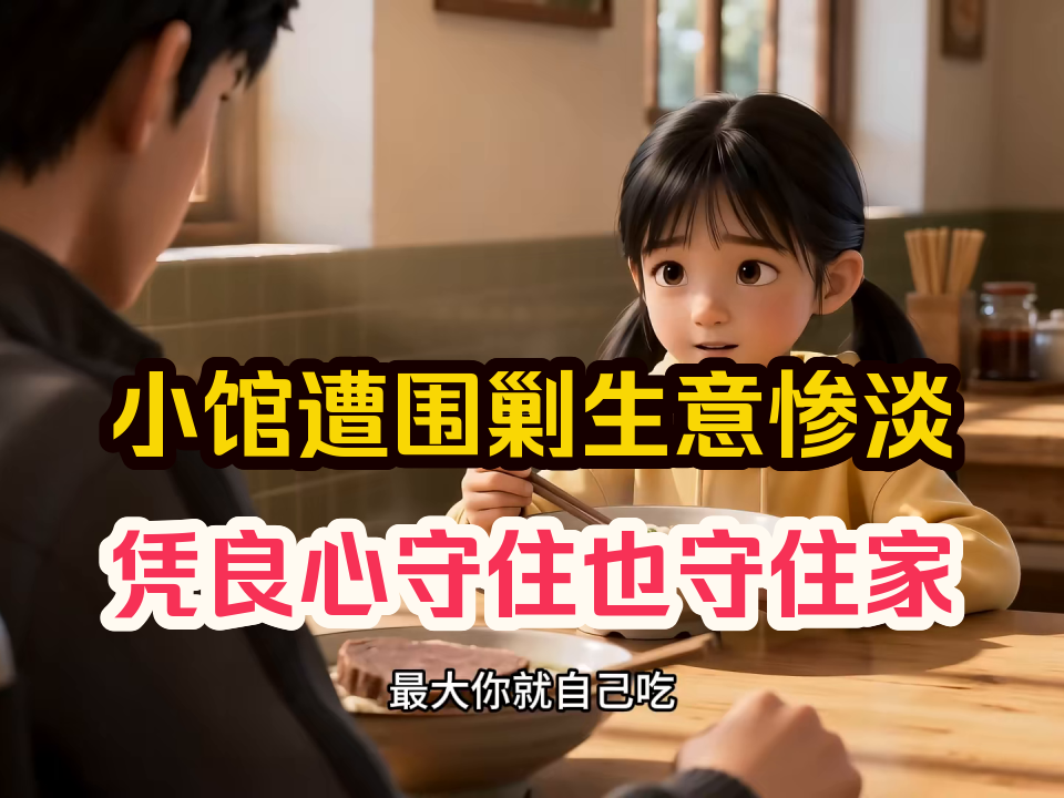【抢先看】何家小馆生意惨淡顾客被低价快餐抢光，外公何守义咬牙坚持新鲜食材绝不妥协，八岁的果果和坐轮椅的哥哥何川守在一起，等食品安全问