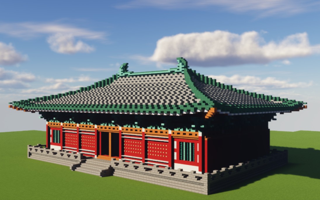 庑殿顶唐风建筑