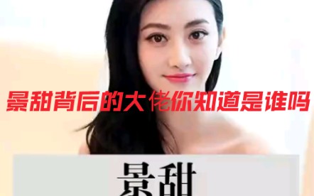 景甜背后的大佬你知道是谁吗……哔哩哔哩bilibili